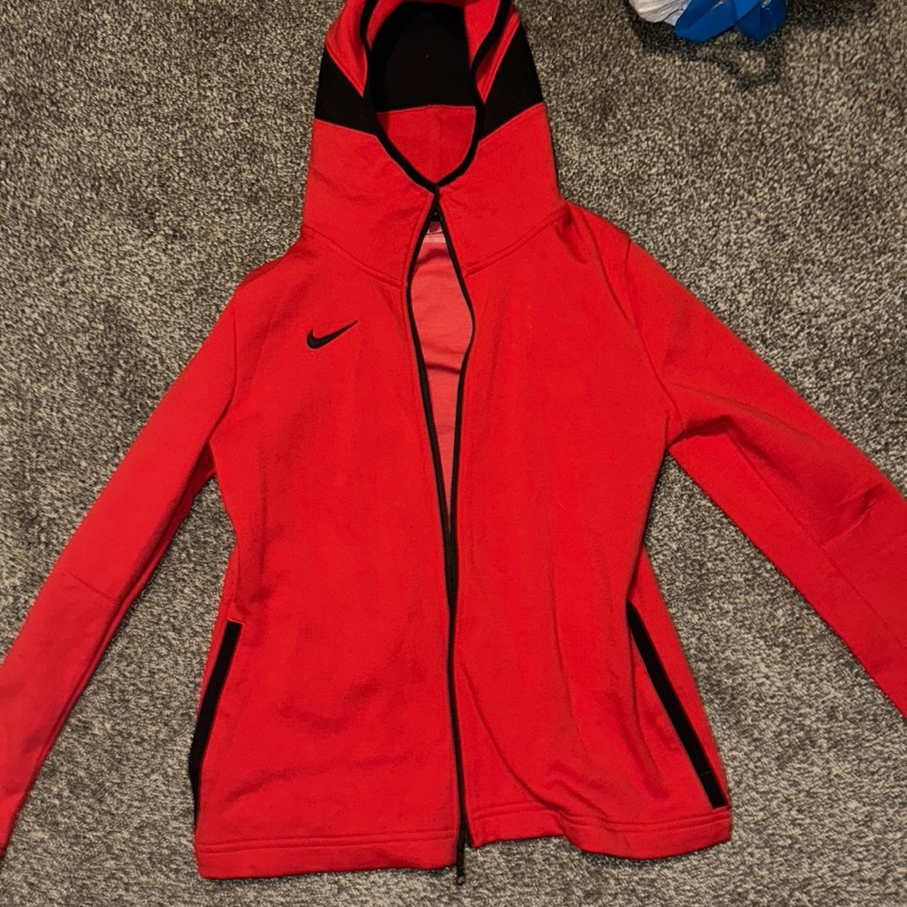 Nike red zip up